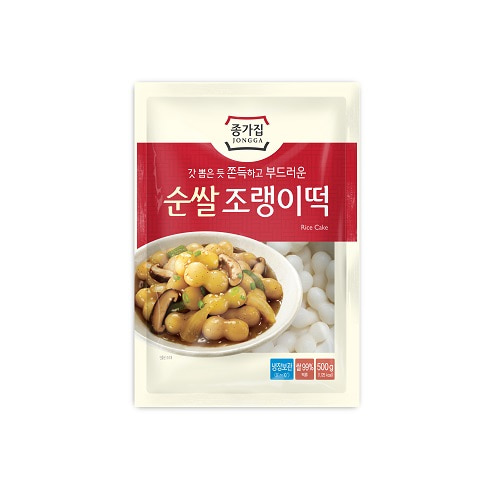 종가집 순쌀 조랭이떡 500g (날씨기후에 따라 냉동/냉장/상온 포장) 유통기한: 2022.03.16