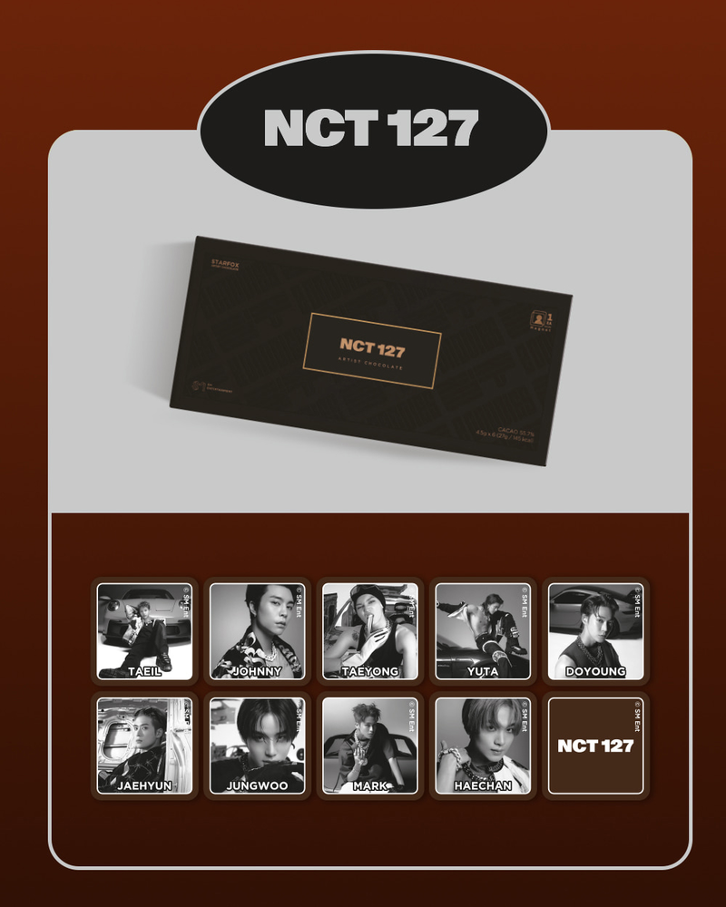 [STARFOX] NCT 127 아티스트 초콜릿 27g + 마그넷