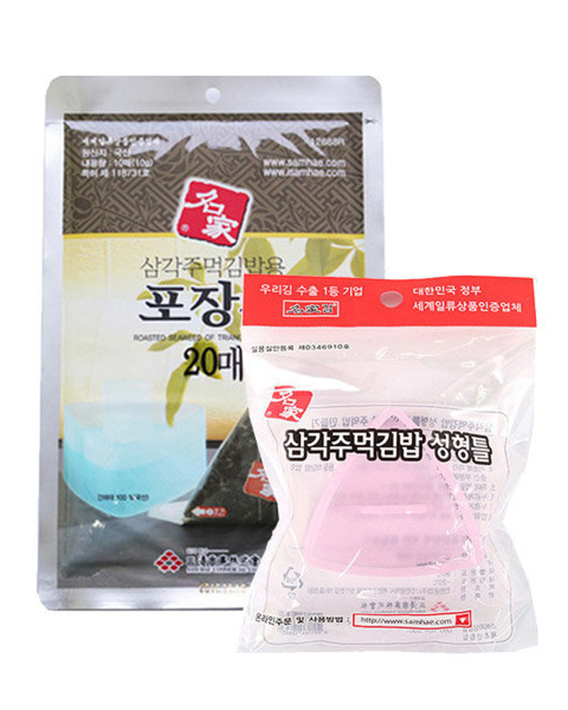 [명가] 삼각김밥 김 20매 20g + 성형틀